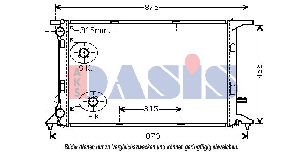 AKS DASIS Jäähdytin,moottorin jäähdytys 480034N